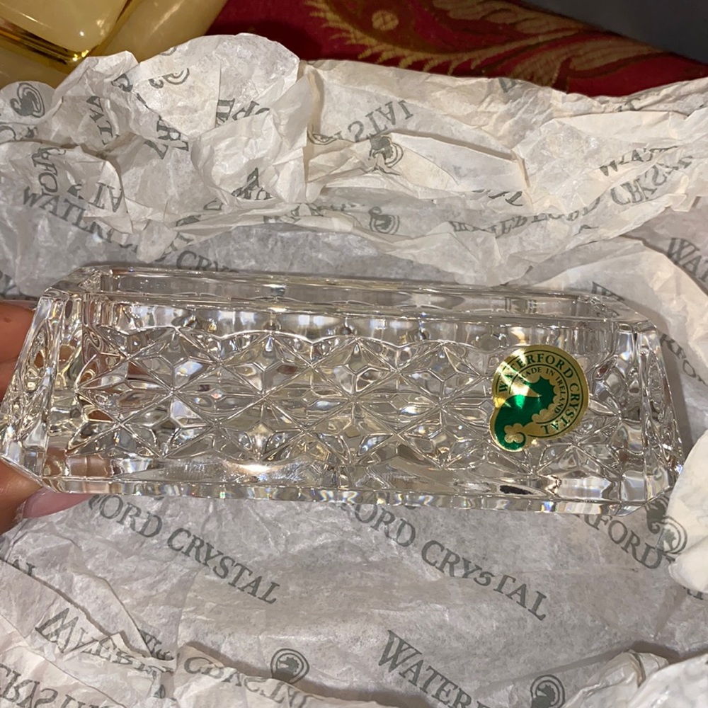 Waterford business card holder in original packaging
